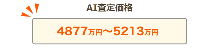 イメージ：AI査定価格　4877万円〜5213万円